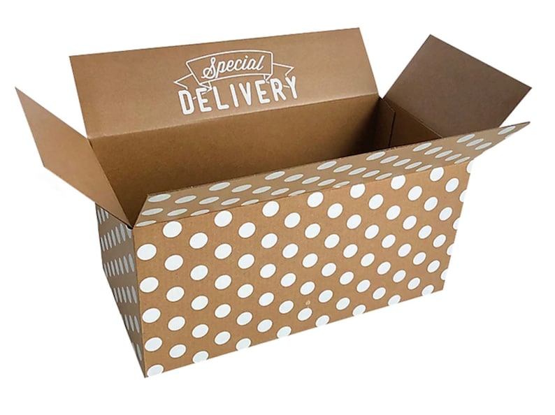 12x6x6 Shipping Box Polka Dot Etsy