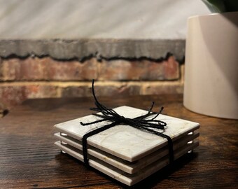 Set of 3 Stone Coasters in Lusso Design