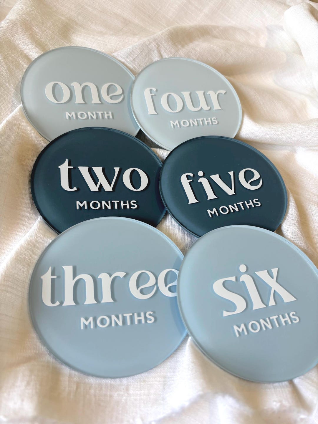 Acrylic Baby Milestone Discs, Monthly Milestone Set, Personalised Baby ...