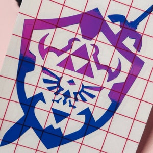 Hylian Shield Holographic Decal - Window Sticker - Bumper Sticker - Car Decal - Weatherproof - Legend of Zelda - Korok - Ganon - Custom Made