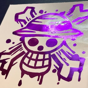 One Piece Holographic Decal - Window Sticker - Bumper Sticker - Car Decal - Weatherproof - Pirate - Custom Made