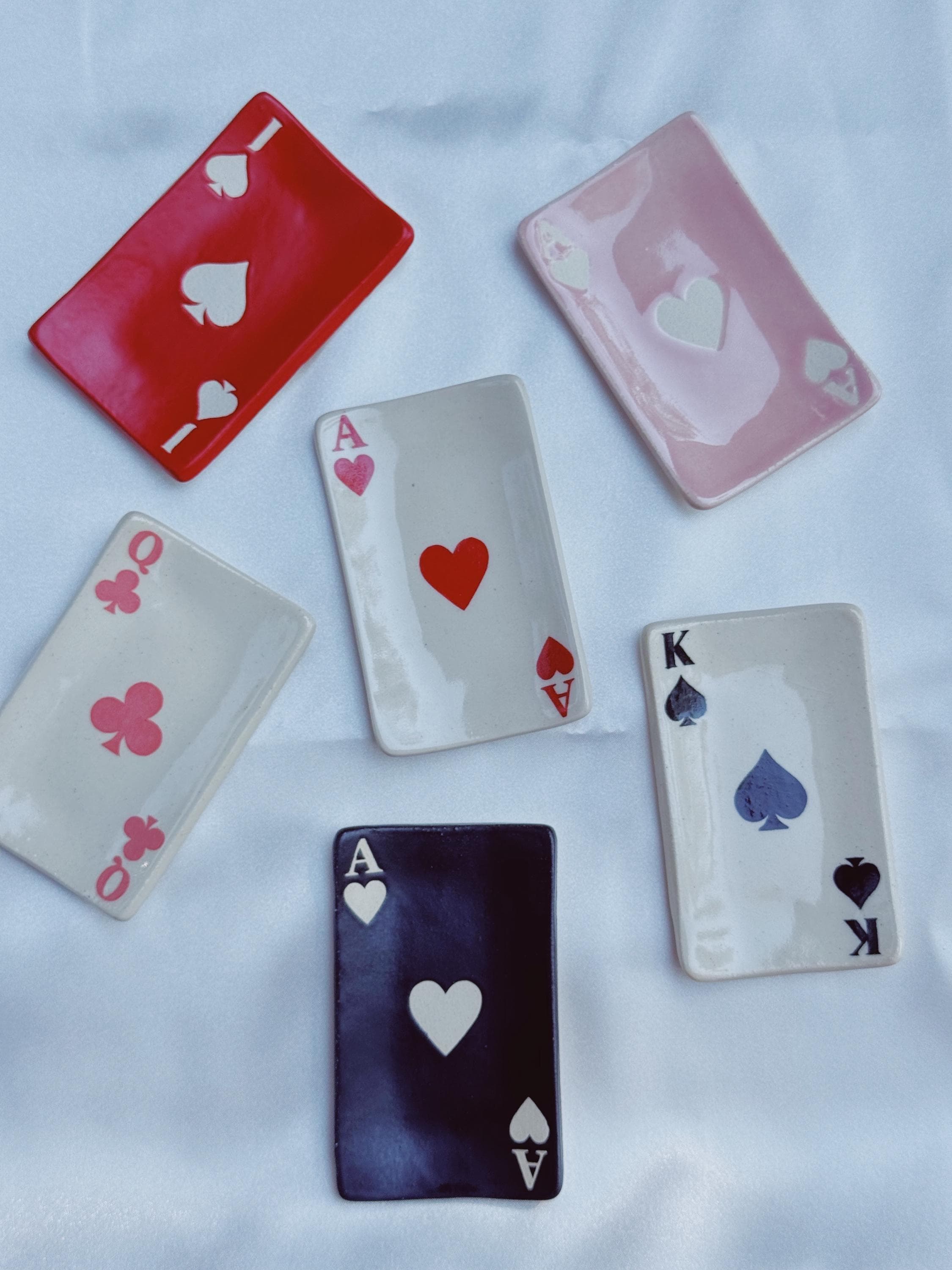Playing Cards Porcelain Plates - Etsy
