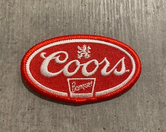 Coors Banquet Vintage Style Beer Iron On/Sew On Woven Patch 3”