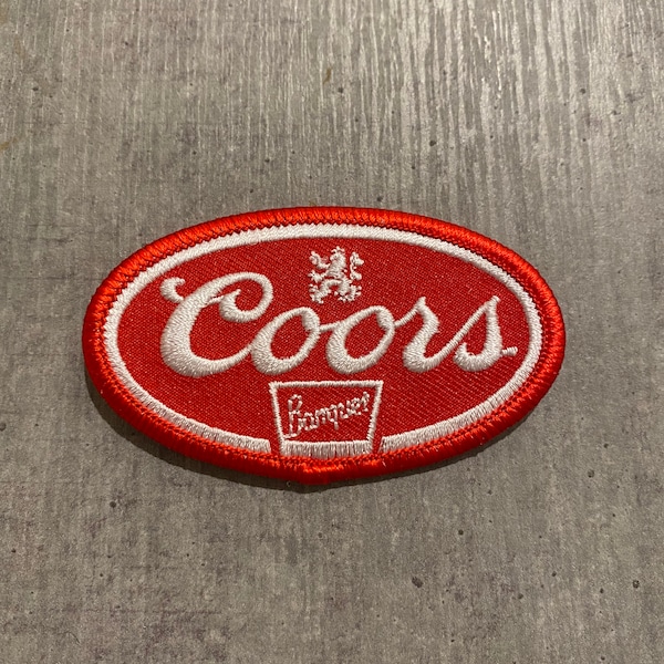 Coors Banquet Vintage Style Beer Iron On/Sew On Woven Patch 3”