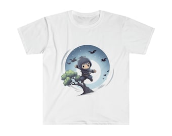 Ninja T-Shirt | Funny Martial Arts Graphic Tee for Kids and Adults | Stealthy and Quirky Shirt