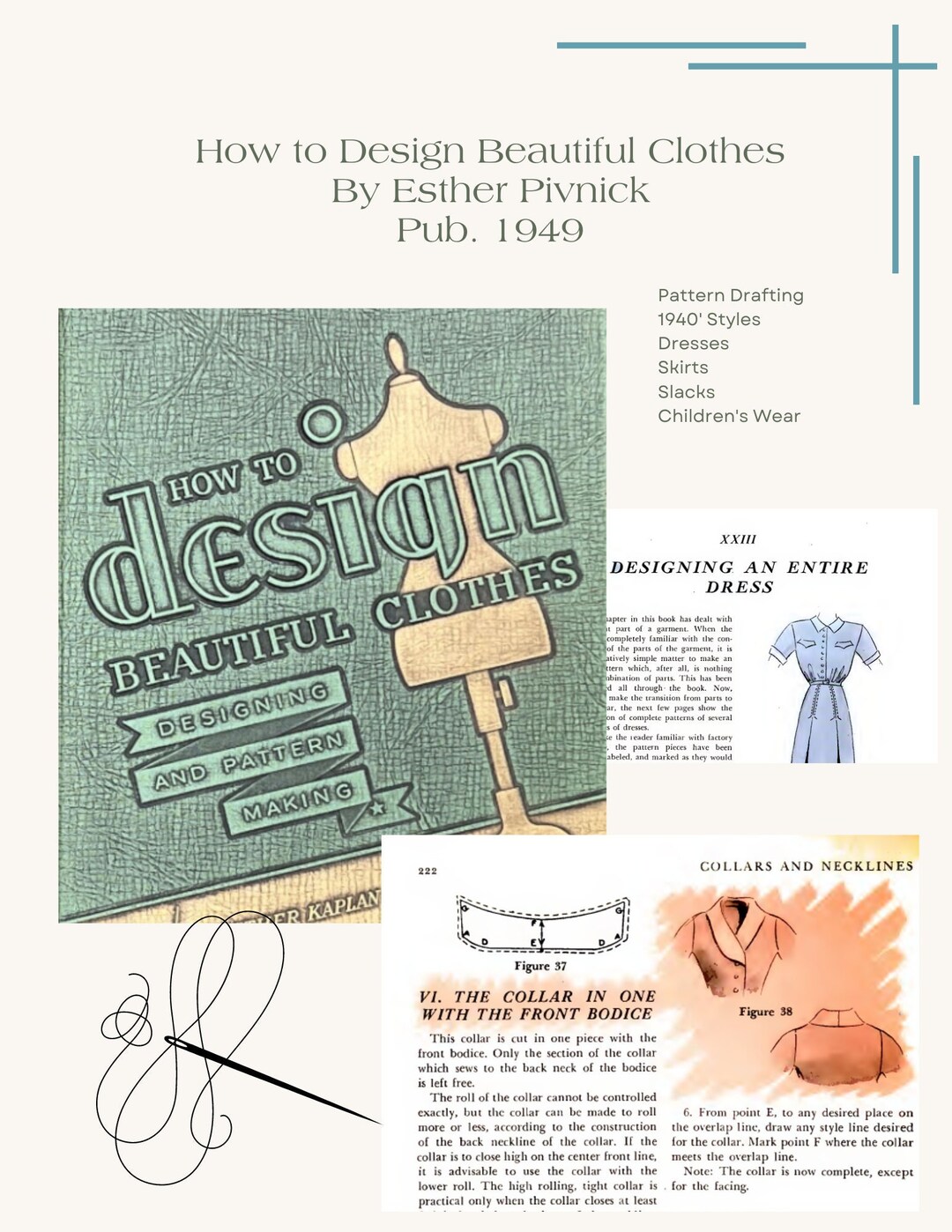 Garment Pattern Book Pdf 1940s Fashion Design Book, Pattern Drafting (PDF Download) - Etsy
