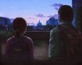 The Last of Us - Joel and Ellie Capital Building DIGITAL PRINT