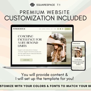 Squarespace Template | Custom Web design | Squarespace Coaching Website | Virtual Assistant Website | Custom Squarespace Website