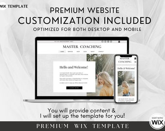 Modelo de site personalizado para Wix: Coaching e Comércio Eletrônico