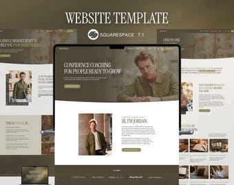 Modelo Squarespace para Coaches, Terapeutas, Palestrantes e Empreendedores | Design de Site para Portfólio Empresarial | Modelo de Luxo Squarespace 7.1
