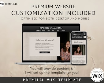 Modelo Wix Premium para Coaches - Modelo Personalizado, Página de Vendas de Coaching para Wix, Tema Wix, Coach, Tema Criativo da Web, Modelo de Curso Online