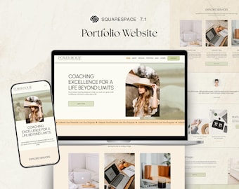 Modelo de site personalizado do Squarespace: Curso online, Coach, Assistente virtual