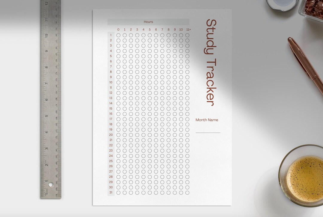 Study Tracker, Revision Tracker, Study Digital Planner, Revision ...
