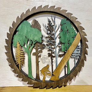 Layered Logging Forestry Scene