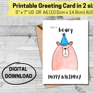Funny Birthday Printable Card, Funny Birthday Card for Him, Funny ...