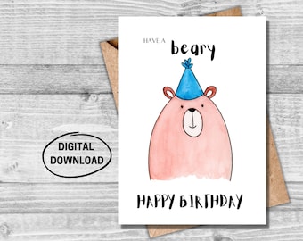 Funny Birthday Printable Card, Funny Birthday Card for Him, Funny Birthday Card for Her, Printable Birthday Card