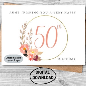 Cartão personalizado, cartão de aniversário personalizado para ela, cartão personalizado para impressão de aniversário, cartão personalizado para impressão
