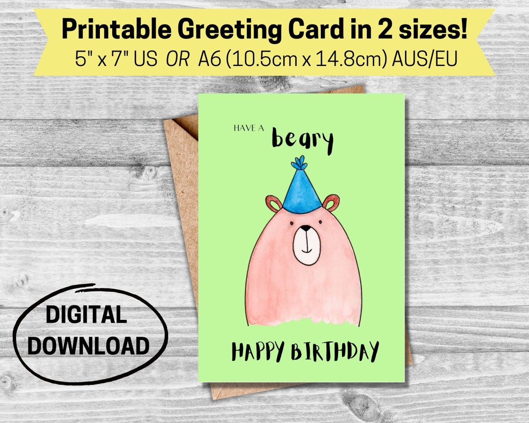 Funny Birthday Printable Card Funny Birthday Card for Him - Etsy