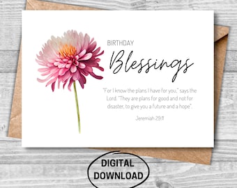 Christian Birthday Card Printable Religious Card With - Etsy