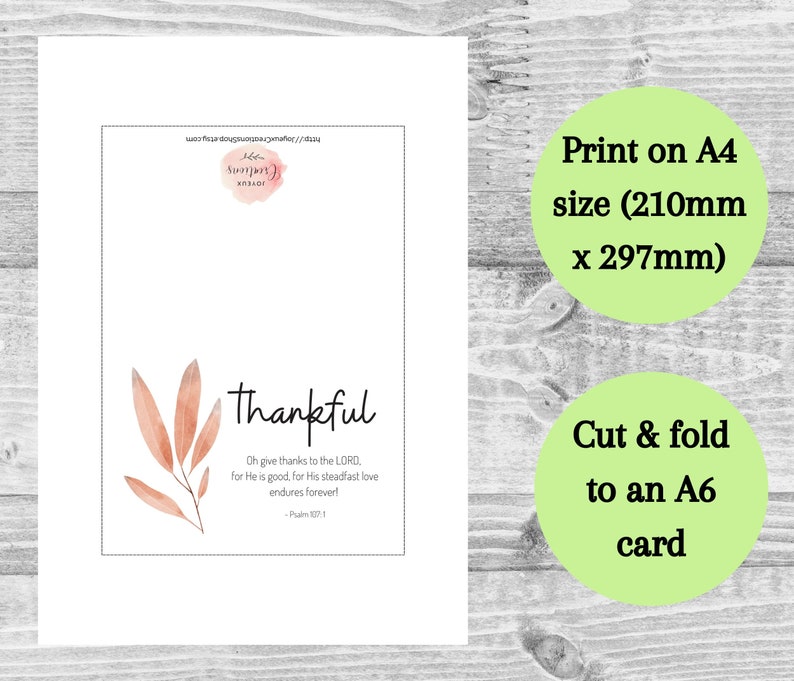 Christian Thank You Card, Religious Thank You Card, Thank You Printable ...