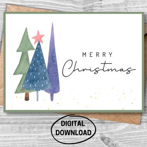 Christmas Card, Christmas Printable Card, Holiday Greetings Card, Holiday Printable Card, Printable Holiday Card
