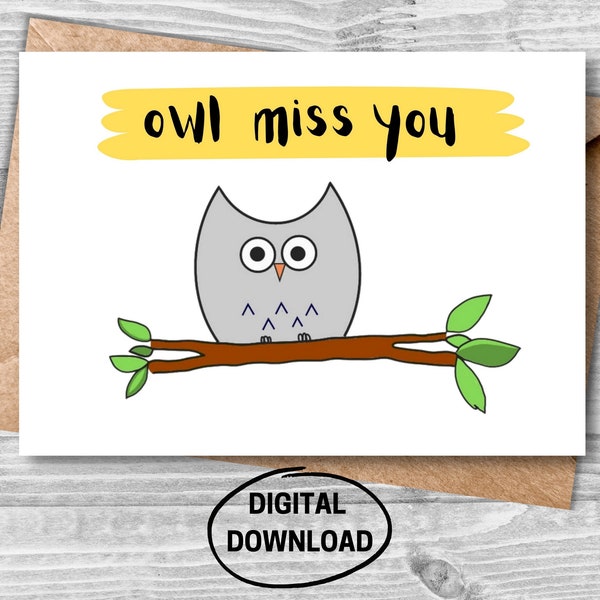 I'll Miss You Card, Miss you Card, Funny Printable Card, Teacher Appreciation Card