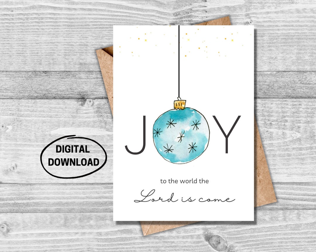 Christmas Printable Card, Religious Holiday Card, Holiday Printable ...