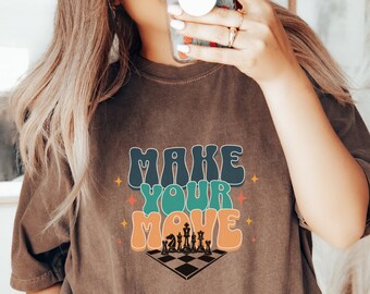 Chess Shirt Comfort Colors Gift For Chess Player T-shirt Chess Tee Board Game Lover Gift for Chess Club