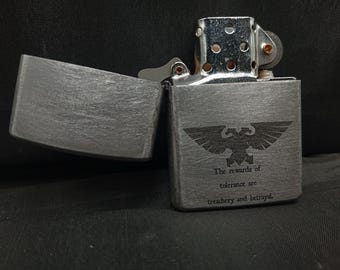 Imperium of man flag lighter silver