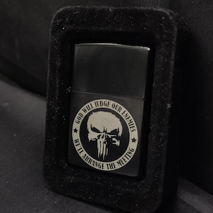 The Punisher slogan lighter in black - petrol