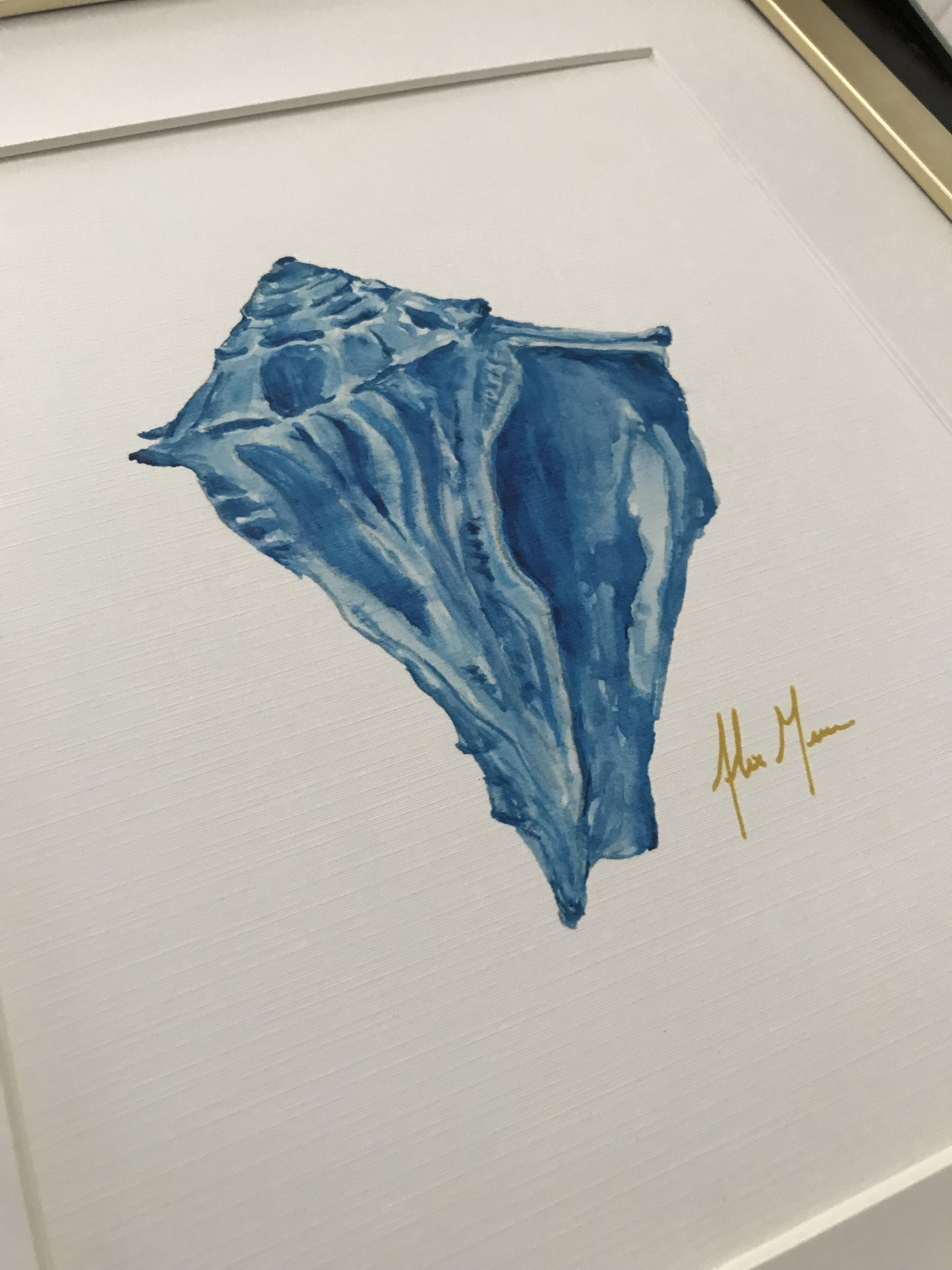 Watercolor Conch Shell Print | Beach Wall Decor | Modern Watercolor Art ...