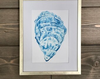 Watercolor Conch Shell Print | Beach Wall Decor | Modern Watercolor Art ...