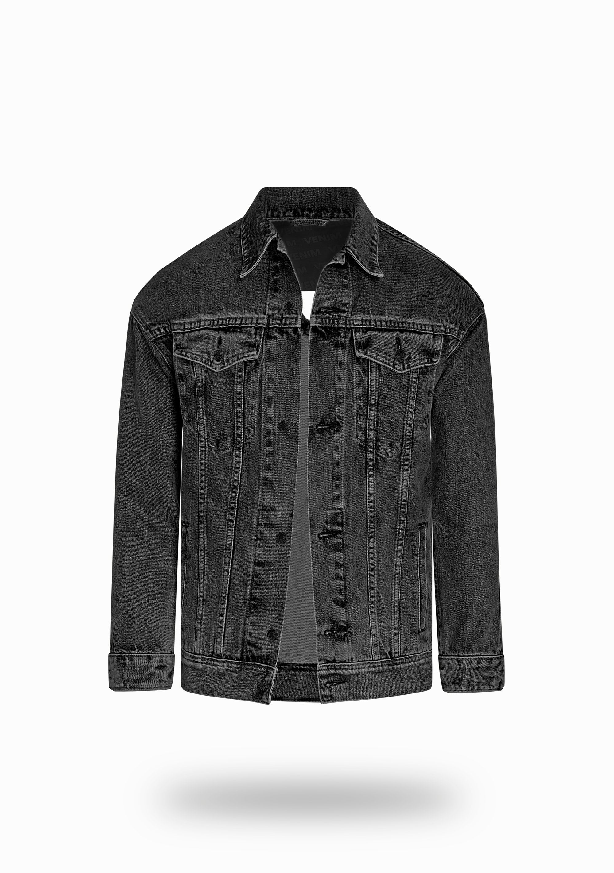 Classic Vintage Washed Black Jean Jacket Handmade in California From