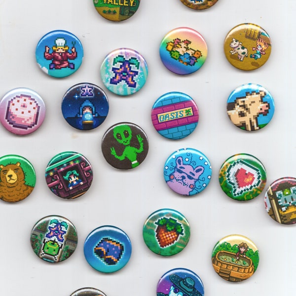 Stardew Valley Button Pins/ Magnets - 1 inch