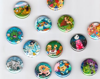 Neopets Button Pins/ Magnets - 1 inch