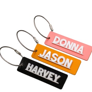 Personalized Name Acrylic Keychain, Bag Tag, Back to School, Backpack Tag, Lunch Box Tag, Diaper Bag, School Name Label, Luggage Tag, Kids