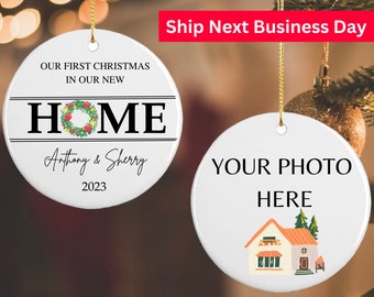 First Christmas at New Home, Custom photo ornament, Christmas ornament, personalized Christmas ornament, tree decoration picture, 2023