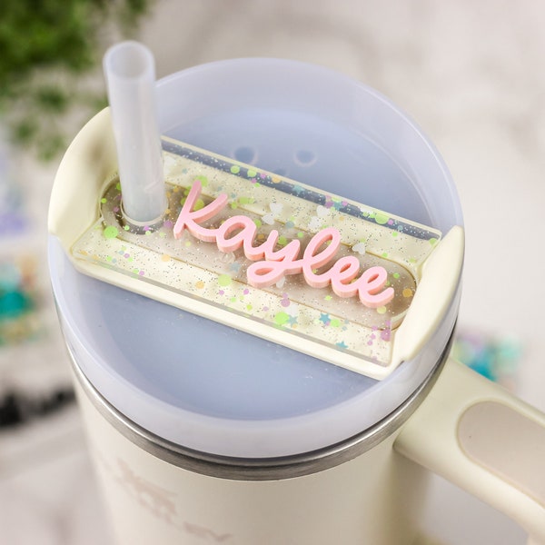 40oz/30oz Tumbler Personalized Name Tag, Stanley Cup Accessory, Personalized name tag for tumbler lid, Name Plate