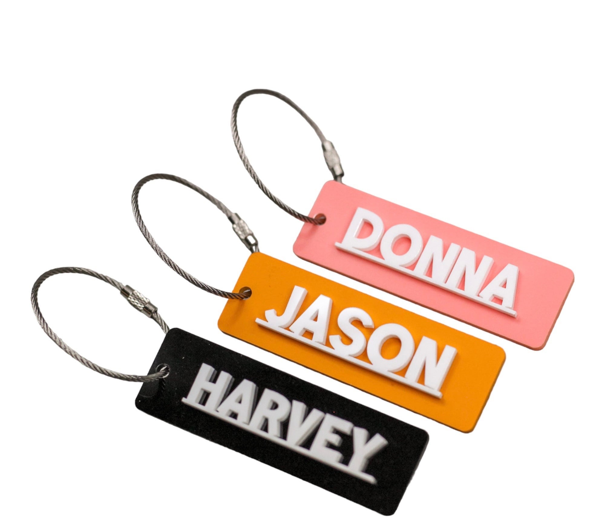 Custom Name Personalized 3D Name Tags for Bags, Backpacks, Sports Teams,  Gifts, Water Bottles, Luggage Label, Customizable Nametag 