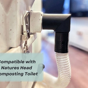 90 Degree Vent Hose Bend for Natures Head Composting Toilet | Van Life RV Accessory