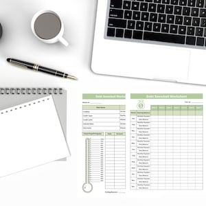 Utskrivbar skuldsnöboll, betalningsspårare, inspirerad av Dave Ramsey (PDF)