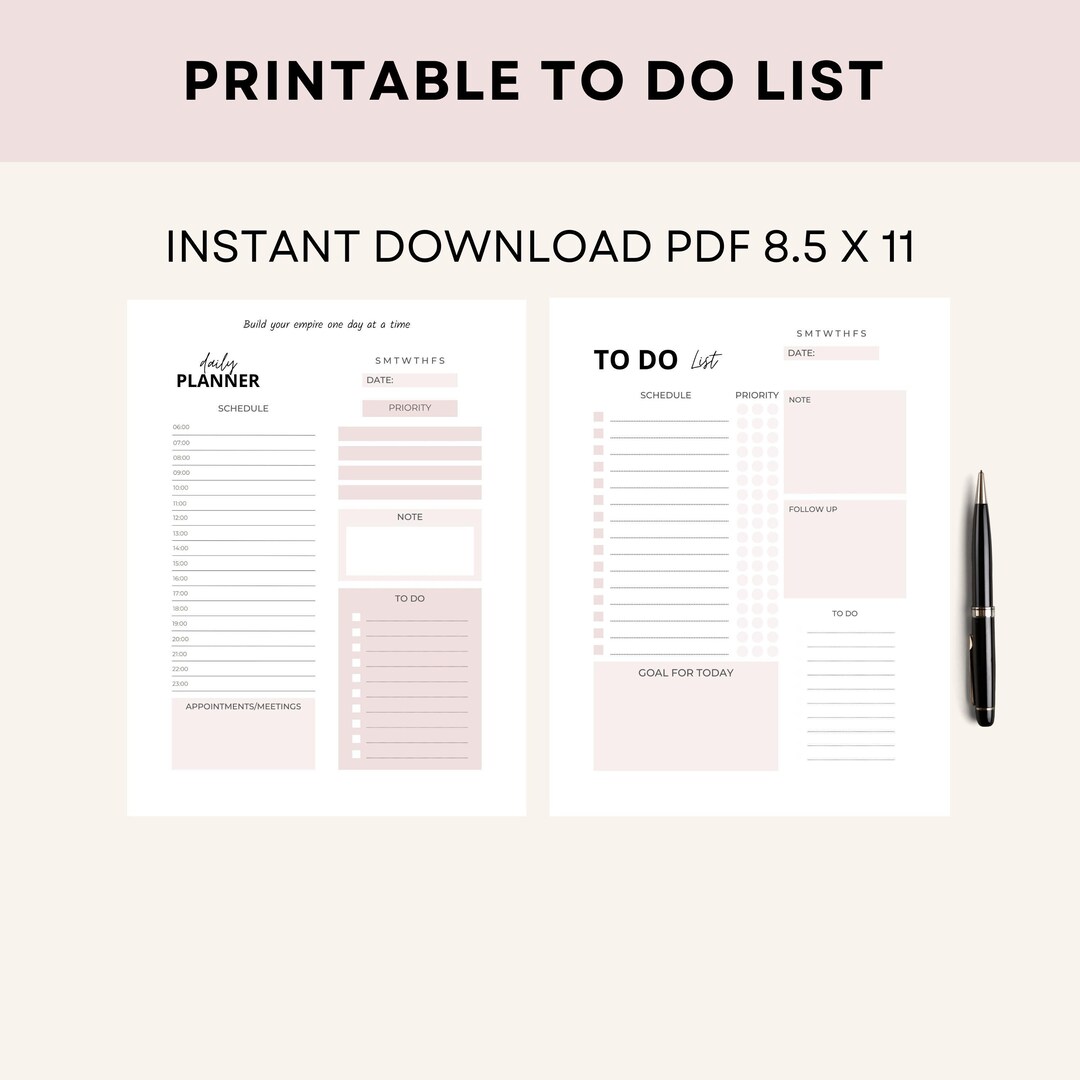 Simple Minimal to Do List, to Do List Printable, to Do List Template ...