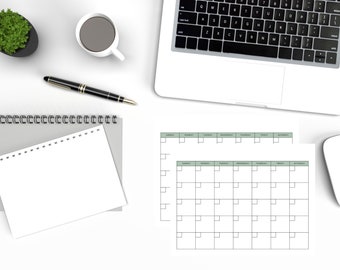 Blank Calendar Page. Printable Monthly Calendar. Monthly - Etsy