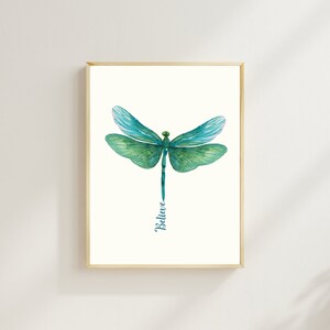 Dragonfly Print, Dragonfly Wall Decor, Dragonfly Wall Art, Dragonfly Wall Decal, Spiritual Print, Printable Wall Art, Nature Wall Art