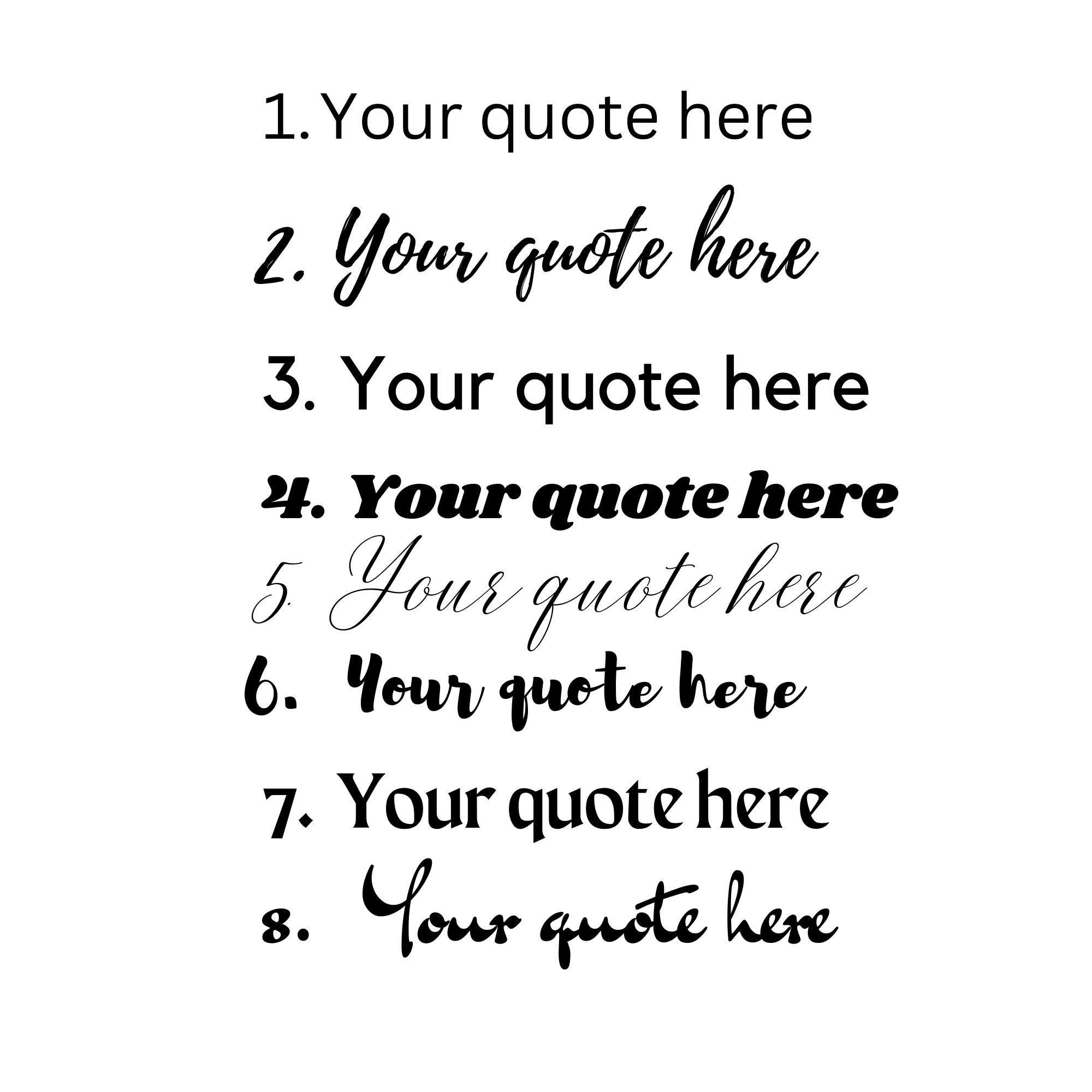 Custom Quote Print Custom Printable Wall Art Personalised Etsy