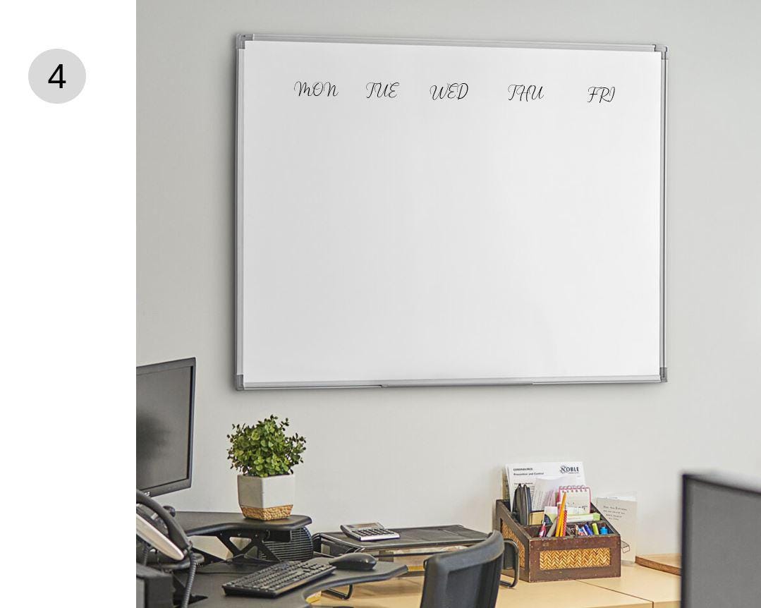Calendar Days Label Sticker for Whiteboard Blackboard - Elegant Cute ...