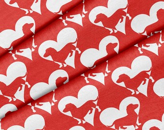 Daschund Dog Theme Fabric, Premium Quality Fabric - For Quilting, DIY, Crafting Perfect For All Your Projects.