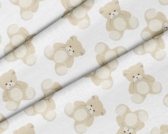 Adorable Terry Bear Theme Fabric, Premium Quality Fabric - For Quilting, DIY, Crafting Perfect For All Your Projects.