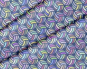 Multicolored Volleyball Theme Fabric, Premium Quality Fabric - For Quilting, DIY, Crafting Perfect For All Your Projects.