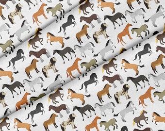 Variety Of Horses Theme Fabric, Premium Quality Fabric - For Quilting, DIY, Crafting Perfect For All Your Projects.